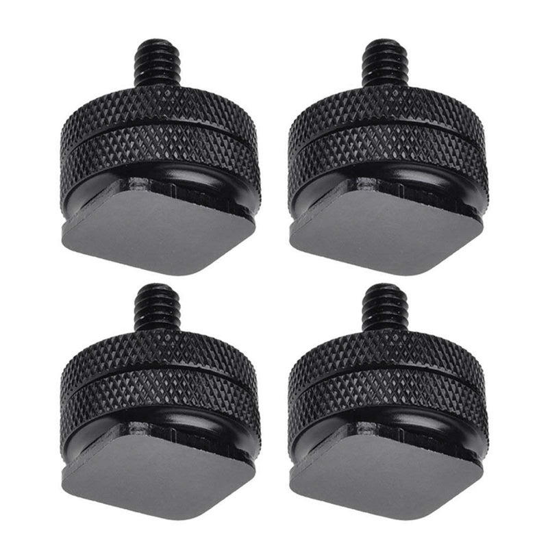 SLOW DOLPHIN 1/4 Inch Hot Shoe Mount Adapter Tripod Screw for DSLR Camera Rig(4Packs) - Image 1